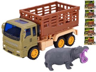 Obrázek z Auto nákladní 18,5cm se zvířátkem 10cm na setrvačník, 6dr, v krabičce 